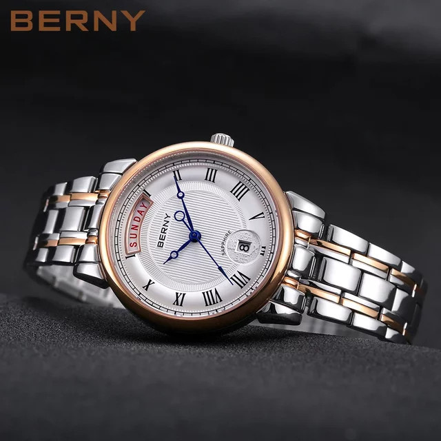 BERNY Armbanduhr, Quarz, Edelstahl, Saphirglas, Damen - Bild 1