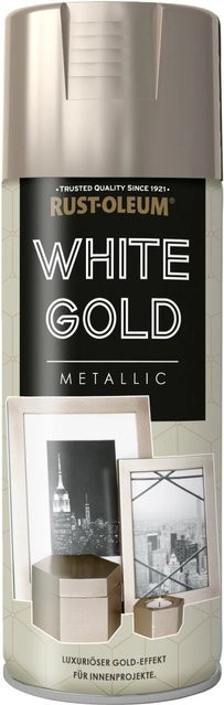 Rust-Oleum Metallic Sprühfarbe White-Gold, glänzend und kratzfest, 400 ml - Bild 1