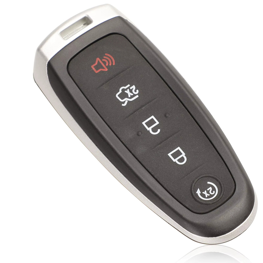 Jingyuqin Smart-Fernbedienungsschlüssel M3N5WY8609 mit 5 Tasten, 315MHz, ID46 4D63 Chip für Ford Edge Escape Keyless Go, Farbe: Schwarz - Bild 4