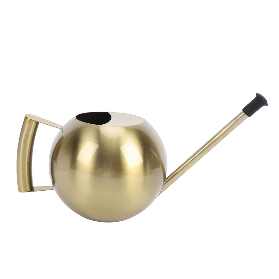 Koogeelife Gießkanne aus Edelstahl mit langem Auslauf und abnehmbarem Kopf, Bronze, 1 l - Bild 1