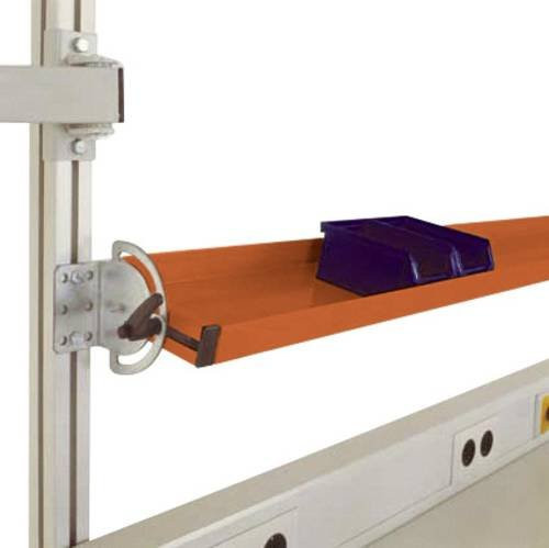 Manuflex ZB8315.2001 Neigbare Ablagekonsole für CANTOLAB und ALU in Orange, Nutztiefe: 49,5 cm, für Tischbreite: 200 cm - Bild 1