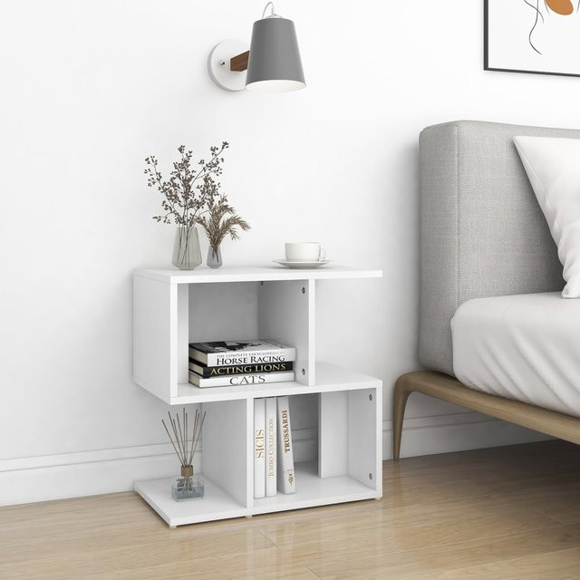 vidaXL Nachttisch Weiß Modern aus MDF B/T/H: 50 x 30 x 51,5 cm - Bild 1