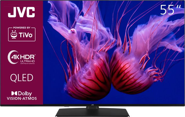 JVC QLED Smart TV LT-55VUQ3455 4K UHD HDR Dolby Vision Atmos in Schwarz (55 Zoll) - Bild 1