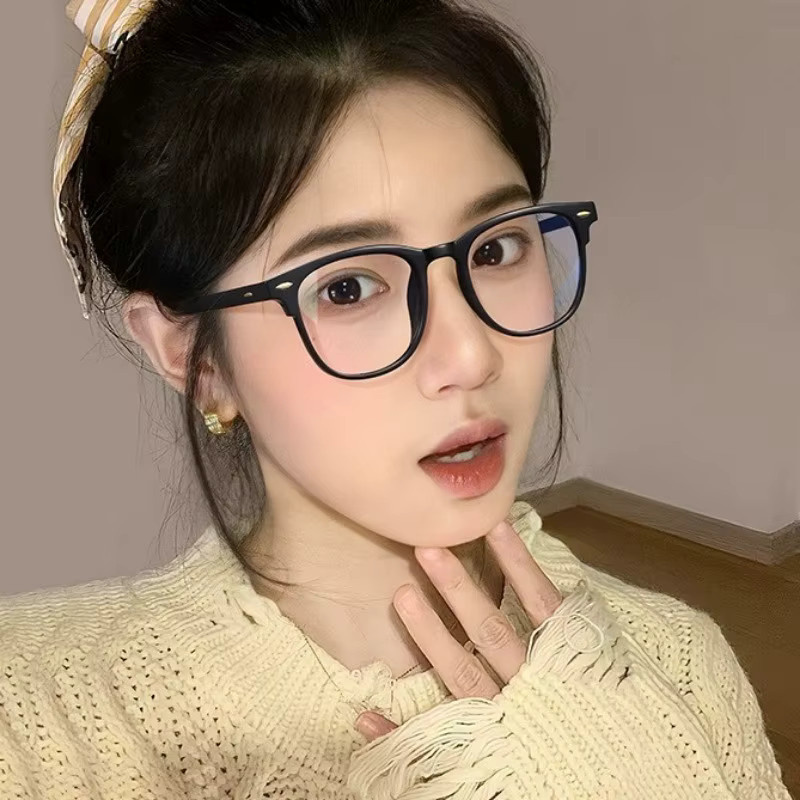 Koreanische Computerbrille, Unisex, Vollrand, Kunststoff, Schwarz - Bild 2