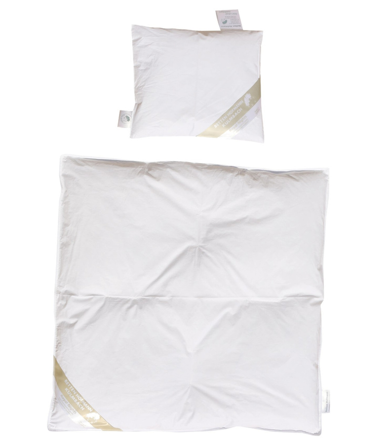 Betten Hofmann Baby Ganzjahres Set aus 100% Daunen mit Daunendecke und Kissen in Weiß, B/T/H: 80 x 80 cm und 35 x 40 cm - Bild 1