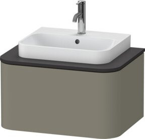 Duravit Waschtischunterschrank Happy D.2 Plus in Steingrau matt, Wandmontage, 1 Auszug, B: 65 cm, T: 48 cm - Bild 1