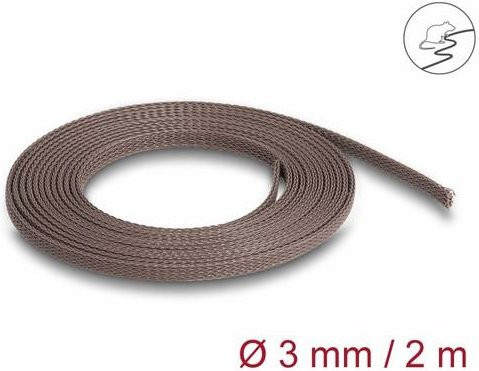 Delock 20896 Geflechtschlauch aus Polyester in Braun, Länge: 2 m - Bild 1