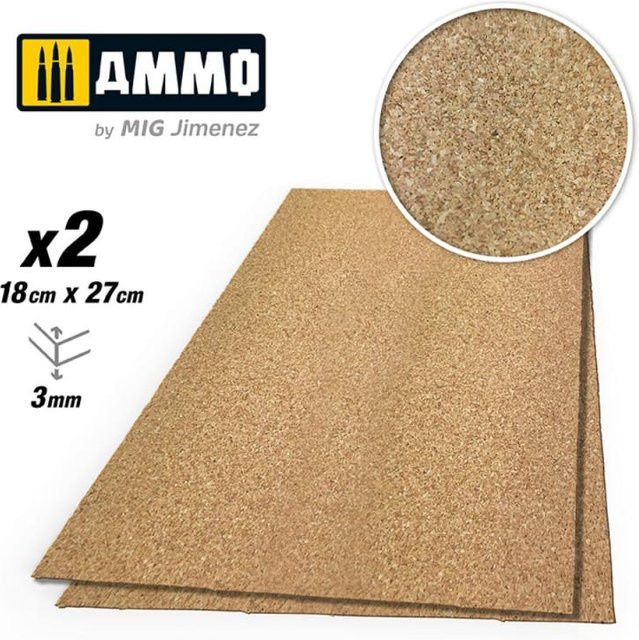 AMMO by MIG Jimenez Create Cork Fine Grain, 2-teiliges Set, Natur / Holzfarben - Bild 1