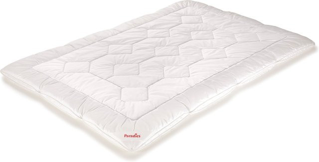 Paradies Ganzjahresbett mit abnehmbarem Bezug aus Microfaser und Baumwolle, Farbe: Weiß, B/L: 155 x 220 cm - Bild 1