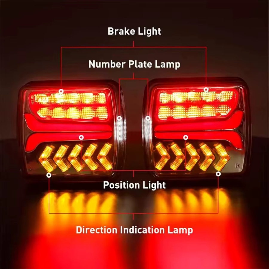 Betuyoo Kabellose Magnetische LED-Anhängerbeleuchtung mit Rücklicht, Bremslicht, Blinker und Kennzeichenbeleuchtung, IP65 Wasserdicht für Wohnwagen, RV, Camper, LKW und Boot - Bild 4