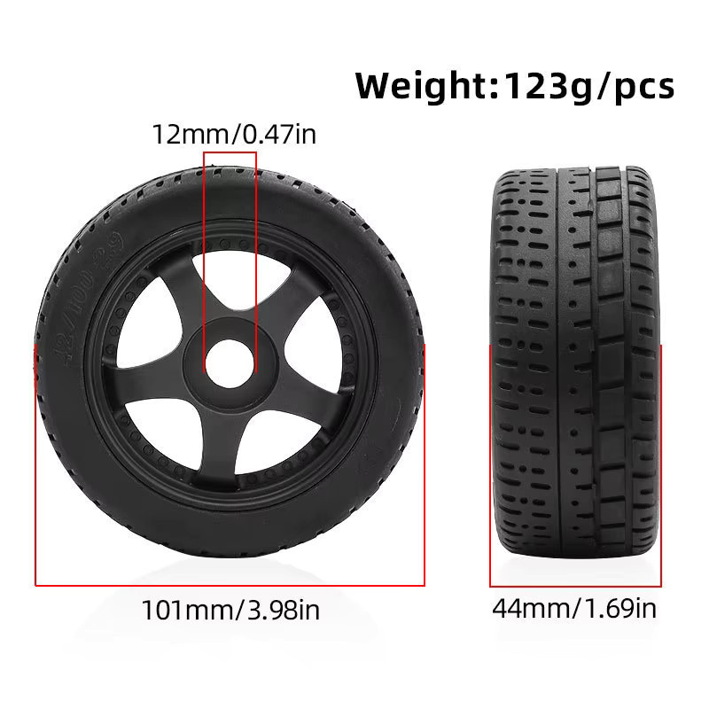 ARRMA Reifen, Radnabe, 101mm Reifen, 17mm Reifen, Zubehör - Bild 3