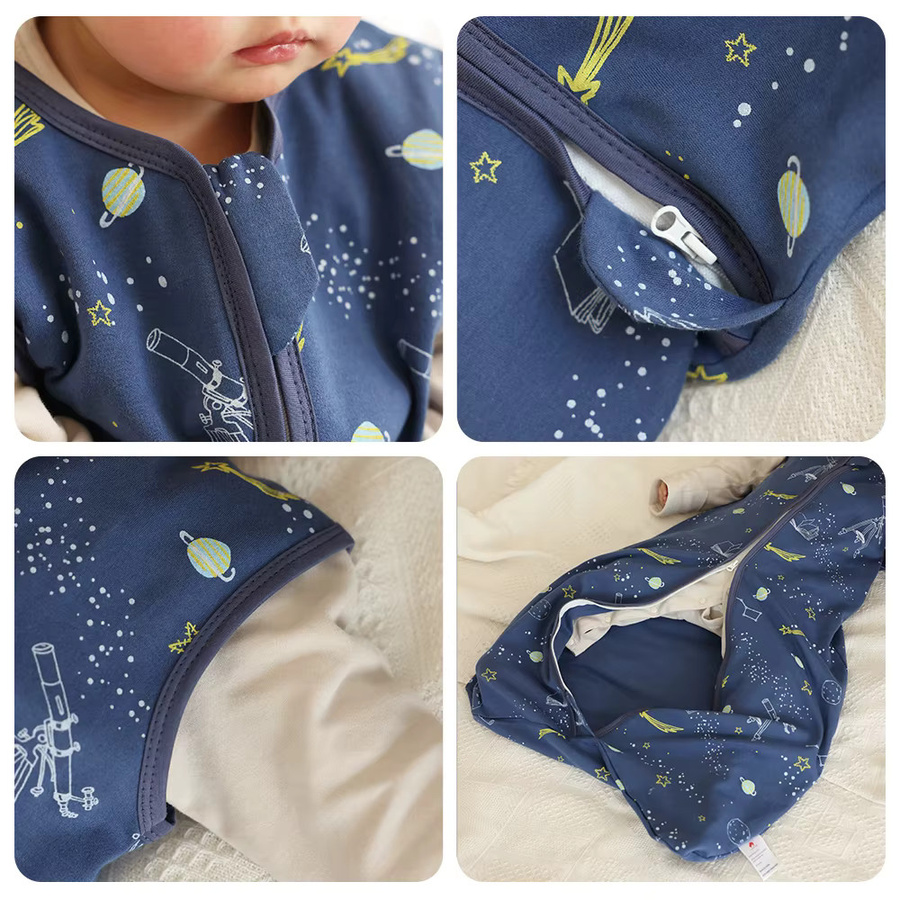 HOUSBAY Sommer-Babyschlafsack aus 100 % Baumwolle mit Cartoon-Print für Mädchen und Jungen, 3–18 Monate - Bild 3