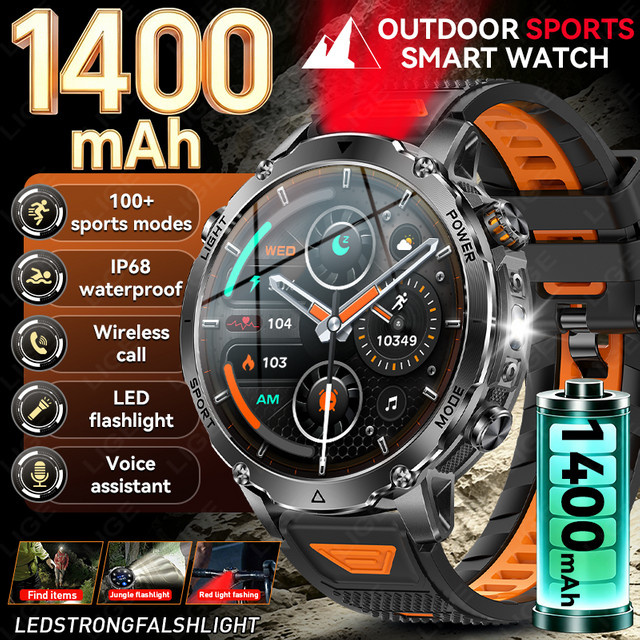 LIGE Smartwatch, Grau, Silikon, Herren - Bild 1