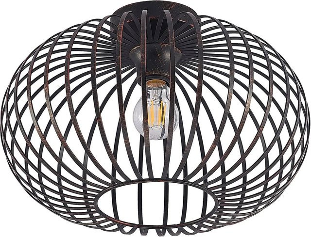 Lindby Deckenlampe Rosalea Modern Schwarz aus Metall 1-flammig E27 Wohnzimmerleuchte - Bild 1