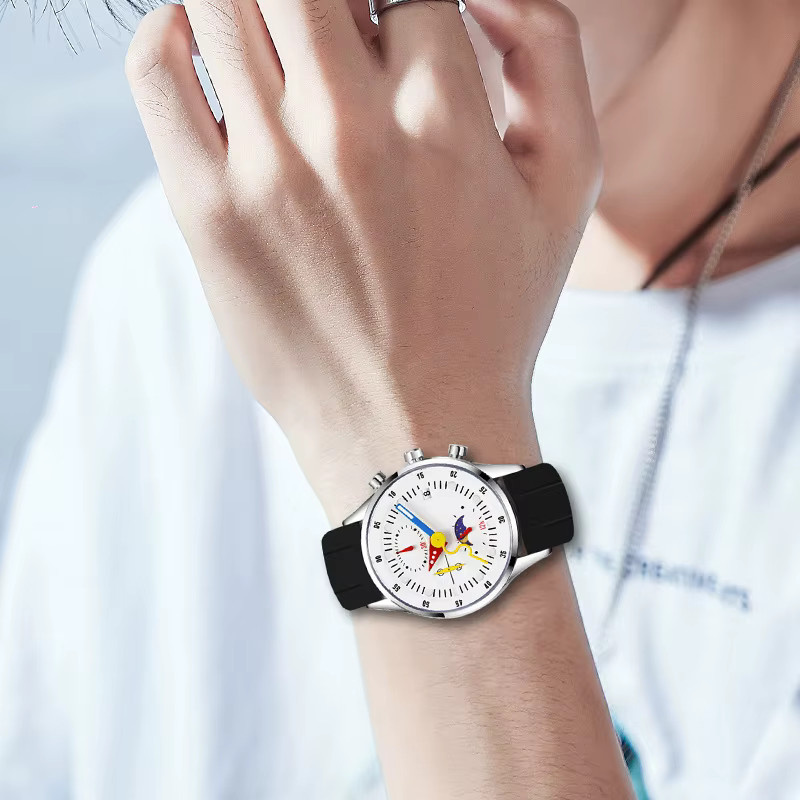 STARPERISH Armbanduhr Quarz, Mondphasenanzeige, Edelstahl, Silikon, Herren - Bild 3
