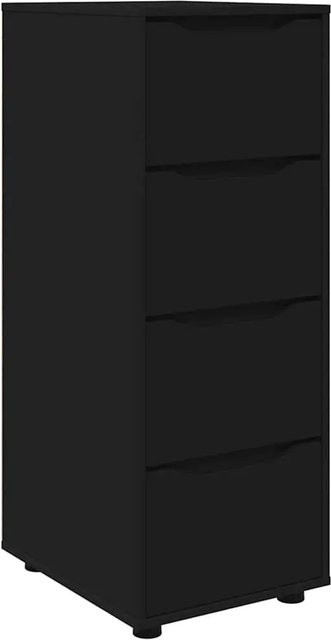 vidaXL Aufbewahrungsschrank Schwarz aus Holzwerkstoff, B/T/H: 40 x 48 x 105 cm - Bild 1