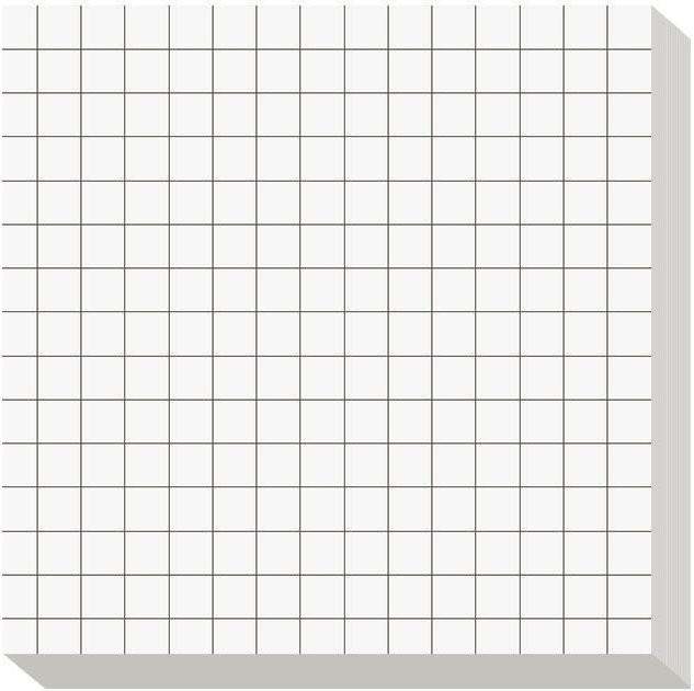 Selbstklebender Notizblock Binchi Outdoor Product mit 80 Seiten, Gitter-Liniert, Weiß - Bild 1