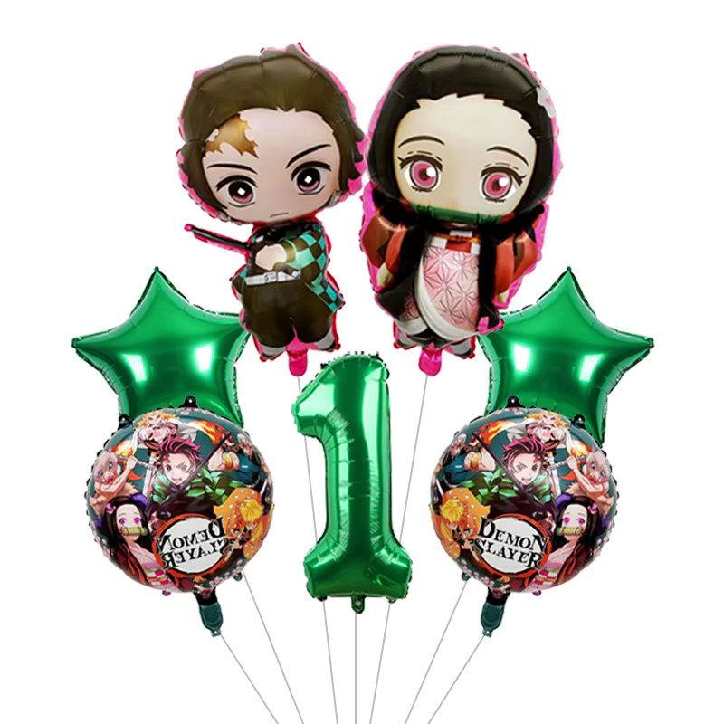Bandai Kimetsu No Yaiba Demon Slayer Geburtstagsballons-Set in Multicolour für Kinder-Partys - Bild 2