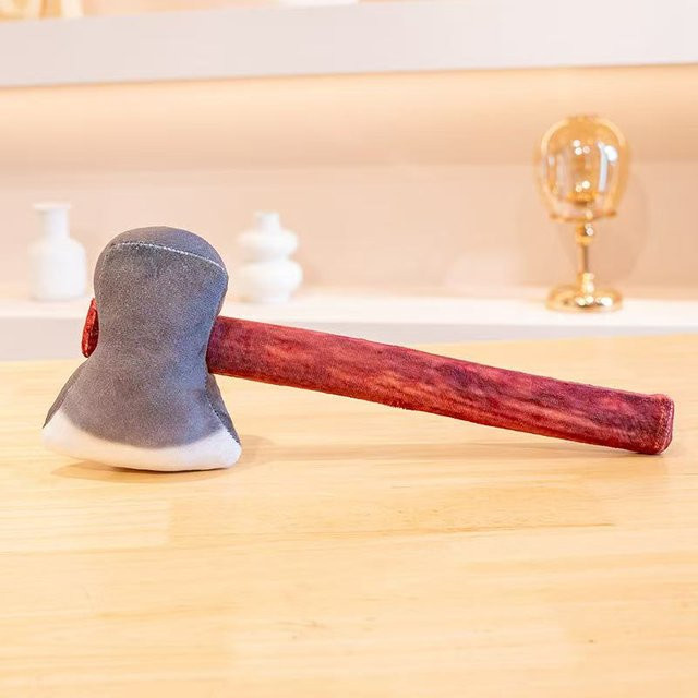 Yiran Health & Beauty Axt Hammer Puppe, Stofftier Plüschtier, 40cm, ab 14 Jahre - Bild 1
