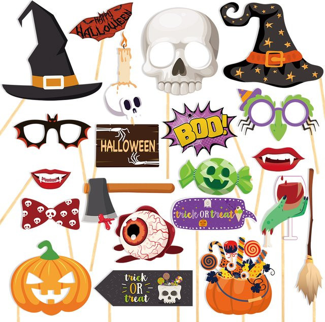 WEIGAO Halloween Foto Requisiten, 20-teiliges Set, Multicolor, Paper - Bild 1