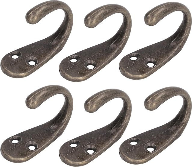 20er Set Shoemst Wandhaken im Vintage-Stil aus Zinklegierung in Bronze und Braun - Bild 1