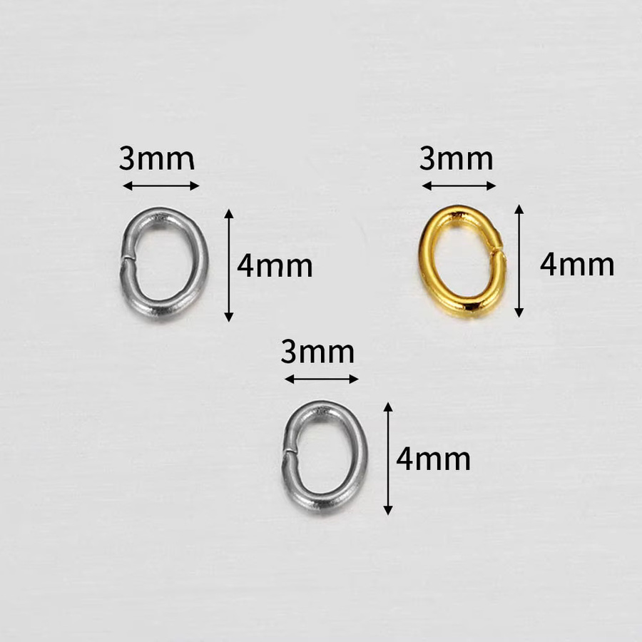 MOONMADE Ringverbinder Edelstahl, oval, offen - Bild 1