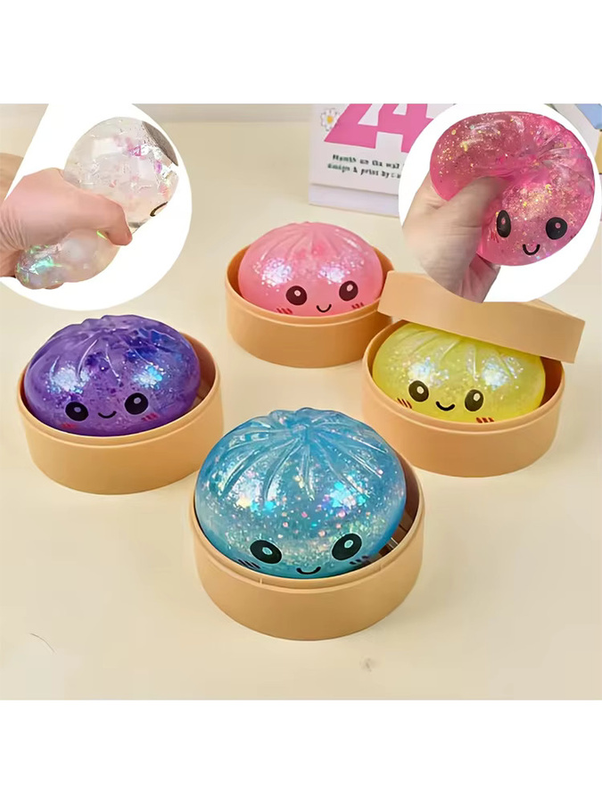 hairun Mini Glitzer Squishy Brötchen-Stressbälle, multicolor - Bild 2