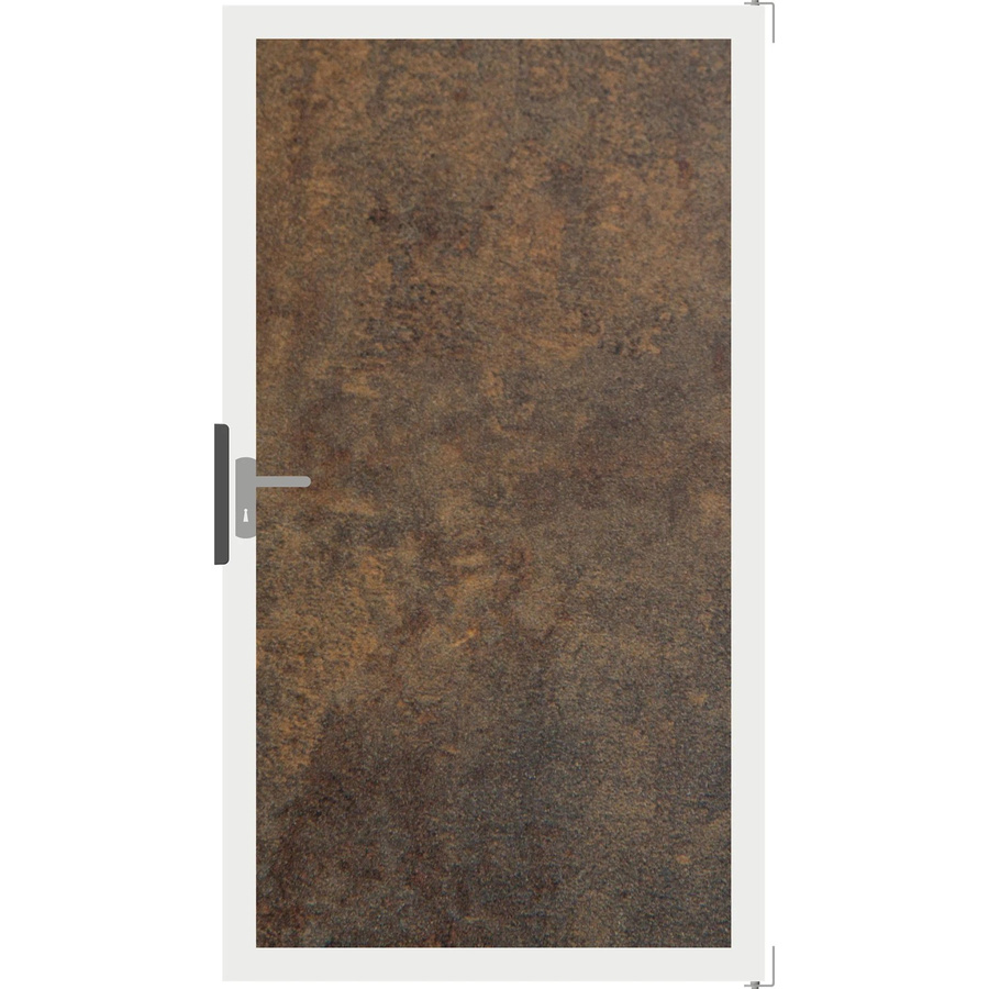 GroJa Sichtschutztor Premo Universal mit Alu-Rahmen in Rostoptik Braun, B/H: 100 x 180 cm - Bild 2