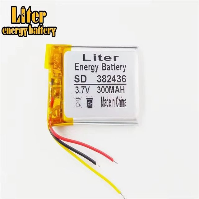 3 Line Polymer-Lithium-Ionen-Akku 3,7 V 300 mAh in Silber für Tablet-PC, GPS, MP3, MP4, Mobiltelefon und Lautsprecher - Bild 1