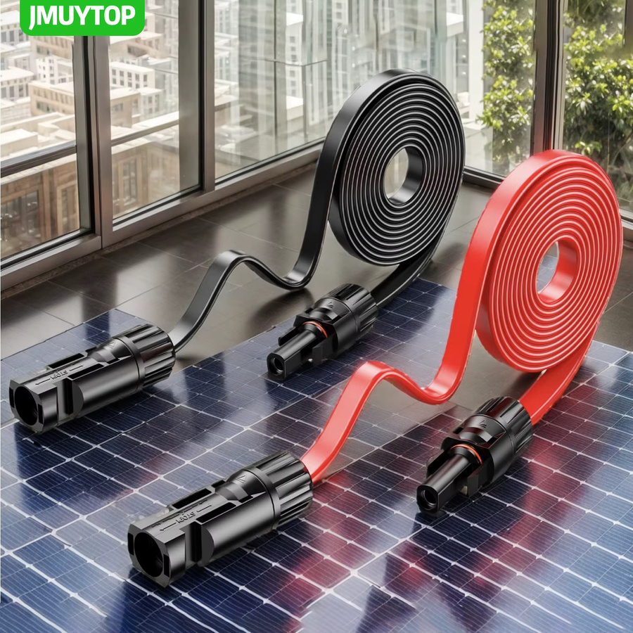 JMUYTOP 12AWG Solarpanel-Verlängerungskabel mit Fensterdurchführung und Flachkabel für Zendure, Ecoflow und Anker Balkonkraftwerke - Bild 6