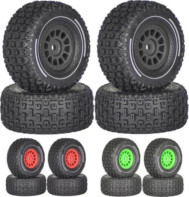 Arrma Mini MOJAVE GROM RC Car Upgrade, 4-teiliges Set, Gummireifen, 65 mm, 12 mm Sechskant-Radreifen - Bild 1