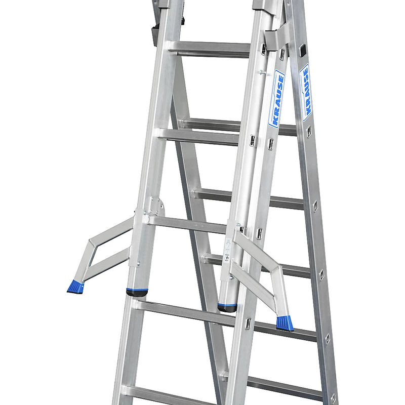 Krause Vielzweckleiter STABILO + S aus Aluminium in Silber und Blau mit 12 Stufen - Bild 3