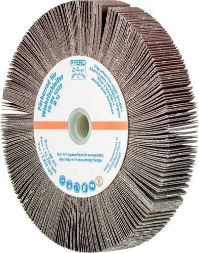 PFERD Lamellenschleifrad FR WS für Winkelschleifer, Durchmesser: 125 mm, Breite: 20 mm, Farbe: Braun, universelle Anwendung für Metall - Bild 1