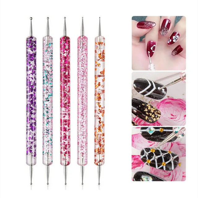YIKOOLIN 5-teiliges Nail-Art-Punktierstift Set mit Strass-Griff - Bild 1