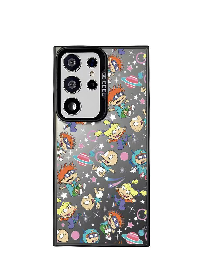 Lustige Cartoon R-Backrats Handyhülle aus Silikon für Samsung Galaxy S25 Edge S24 S23 S22 S21 Ultra in Bunt und Silber - Bild 3