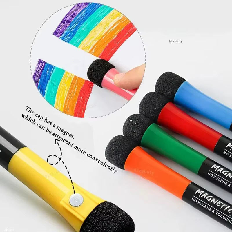 12 Farben Magnetische Whiteboard-Marker Set mit Radierer für Kinder und Schüler, Mehrfarbige Whiteboard-Stifte mit Bullet-Spitze - Bild 5