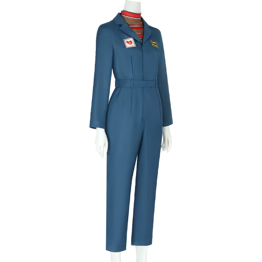 HHYRCOS Spy x Family Anya Cosplay Kostüm, Dunkelblauer Jumpsuit mit Gürtel, Unisex - Bild 2