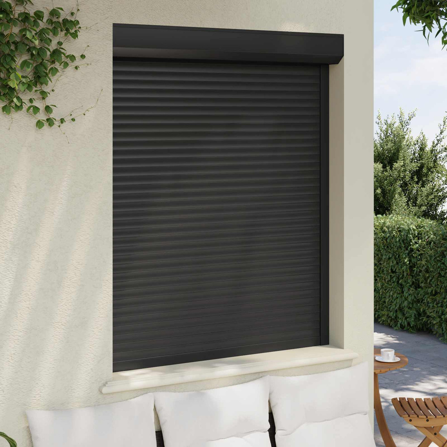 Rollladen von VD Home Furnishing aus Aluminium und Polyurethan in Anthrazitgrau, B: 120 cm, H: 150 cm - Bild 4