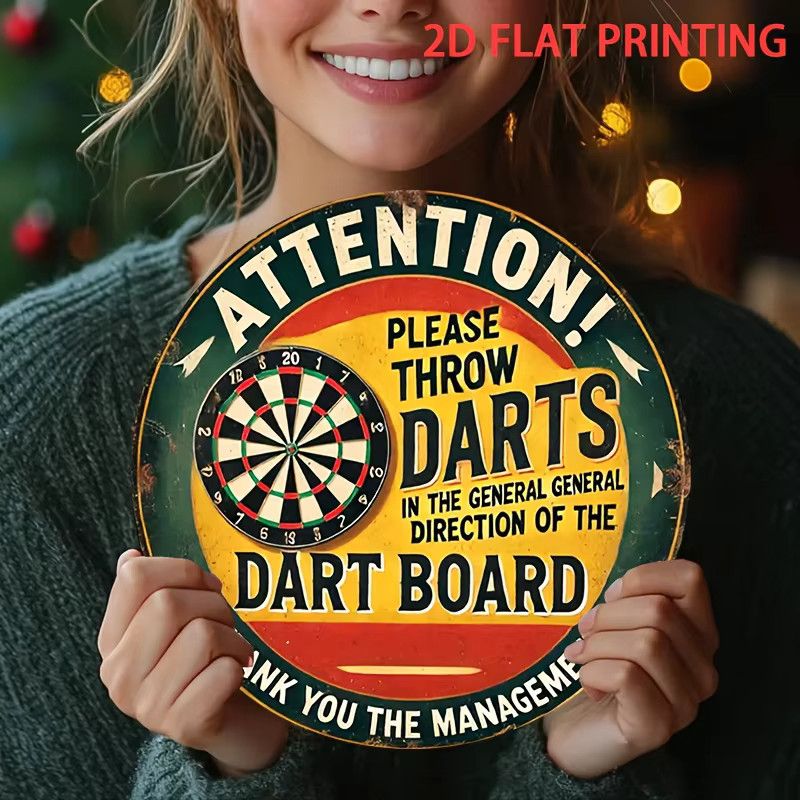 Potdemiel Vintage Dartscheiben Wanddeko aus Eisen und Metall in Multicolor - Bild 2