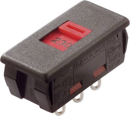 Arcolectric Bulgin T2228EAAF Schiebeschalter 2 x Ein/Ein 250 V/AC 6A in Rot und Schwarz - Bild 1