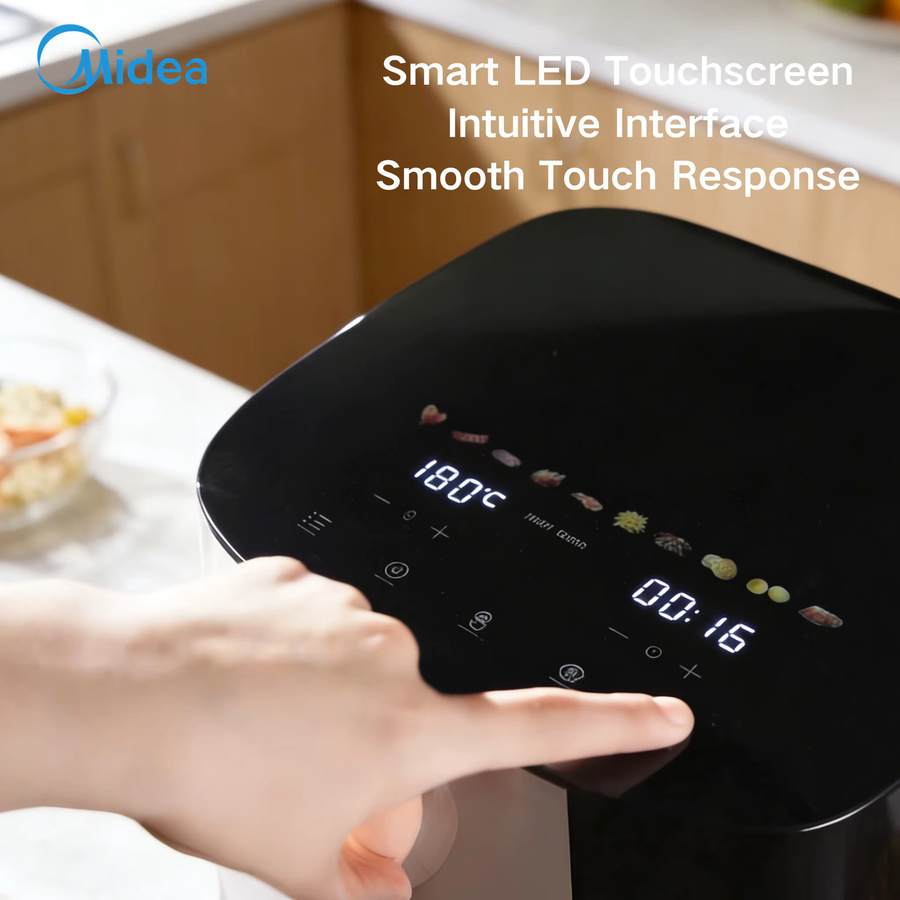 Midea Heißluftfritteuse mit digitalem Touchscreen und Sichtfenster, 6,5 l, ölfreies Kochen - Bild 4