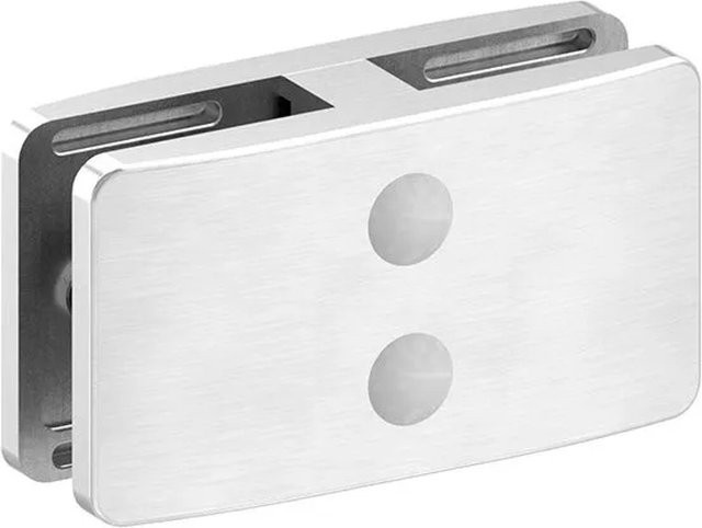 FeNau Glasklemme Edelstahl V4A 180 Grad Eckig Modell 24 in Silber - Bild 1