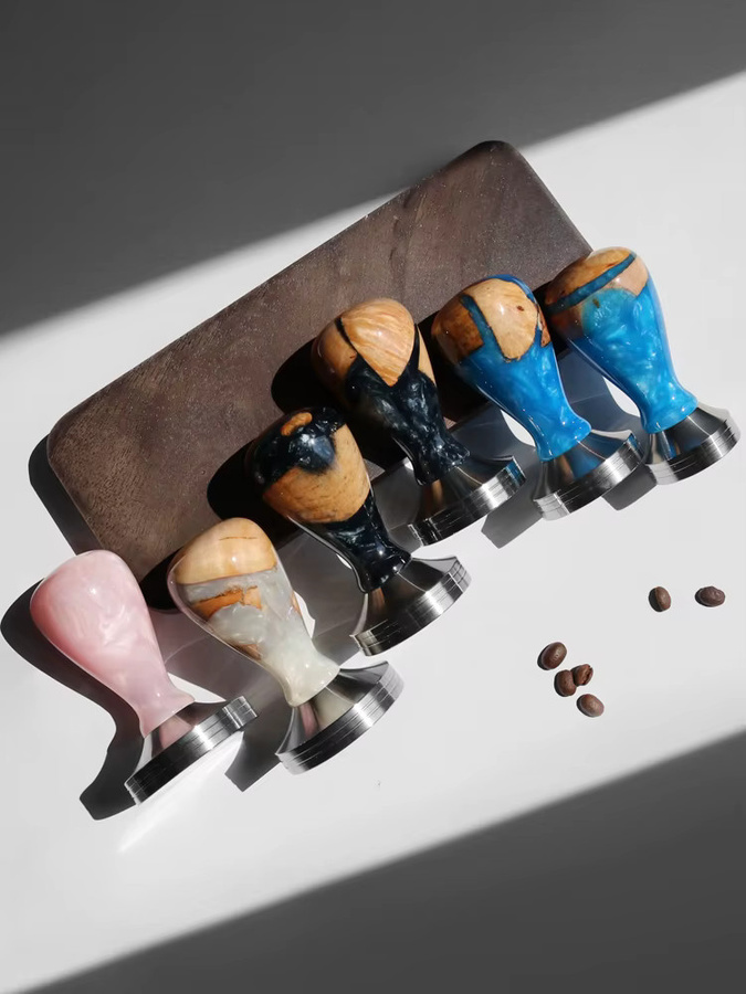 AliKisscafe Kaffee Tamper aus Edelstahl für Delonghi, Breville und Lelit Siebträger Espresso Maschinen, Schwarz/Mehrfarbig - Bild 6