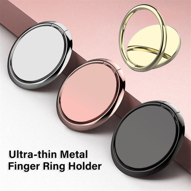 WSSHE 2er Set Magnetischer Handy Ringhalter mit 360 Grad Rotation in Schwarz und Silber - Bild 1