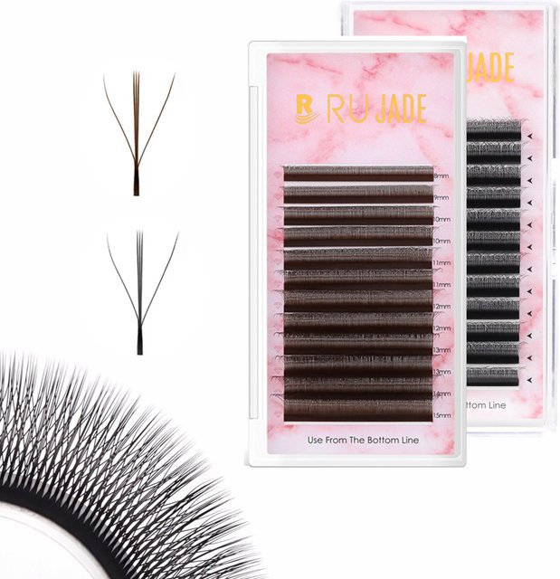 Lashrujade W-förmige 3D Fairy Lashes, Schwarzbraun, Unisex - Bild 1