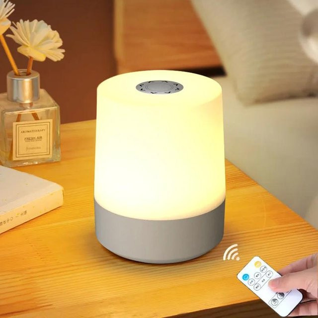 YJMP Super Lighting LED Nachtlampe mit Fernbedienung und USB-Anschluss, dimmbares Buchleselicht in Weißgold für Schlafzimmer und Büro - Bild 1