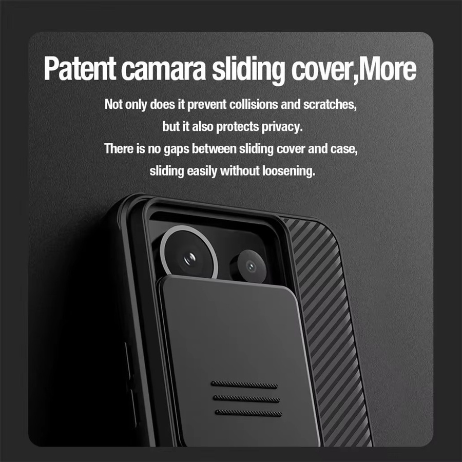Nillkin CamShield Pro Handyhülle für Xiaomi Redmi Note 13 Pro 5G mit Schiebe-Kameraschutz und Privatsphären-Abdeckung in Schwarz - Bild 3