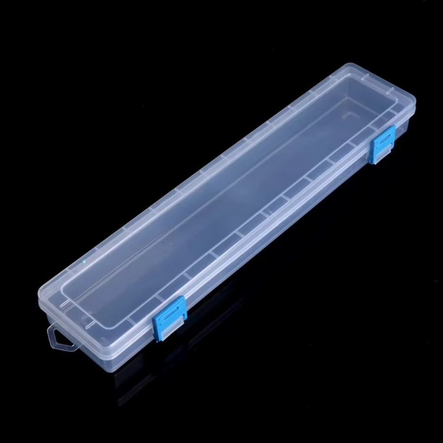 Aufbewahrungsbox für Pinsel und Malstifte in Weiß und Transparent, B/T/H: 33 x 7 x 3,5 cm - Bild 2