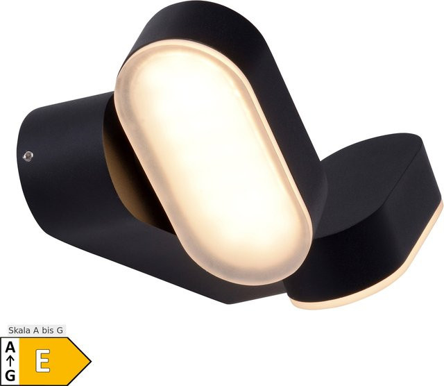Näve LED Außenwandleuchte Motus III Schwarz B/H/T: 10 x 5,4 x 23 cm - Bild 1