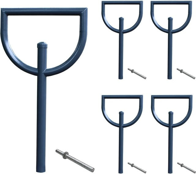 TRUTZHOLM 5er Set Fahrradanlehnbügel Typ D aus Stahl in Anthrazit B: 118 cm, T: 56 cm - Bild 1